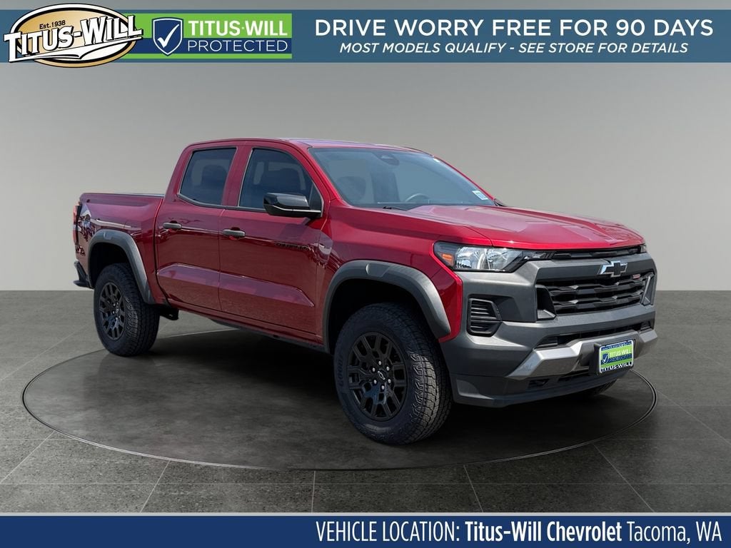 2023 Chevrolet Colorado Trail Boss in Radiant Red Tintcoat — front three-quarter view