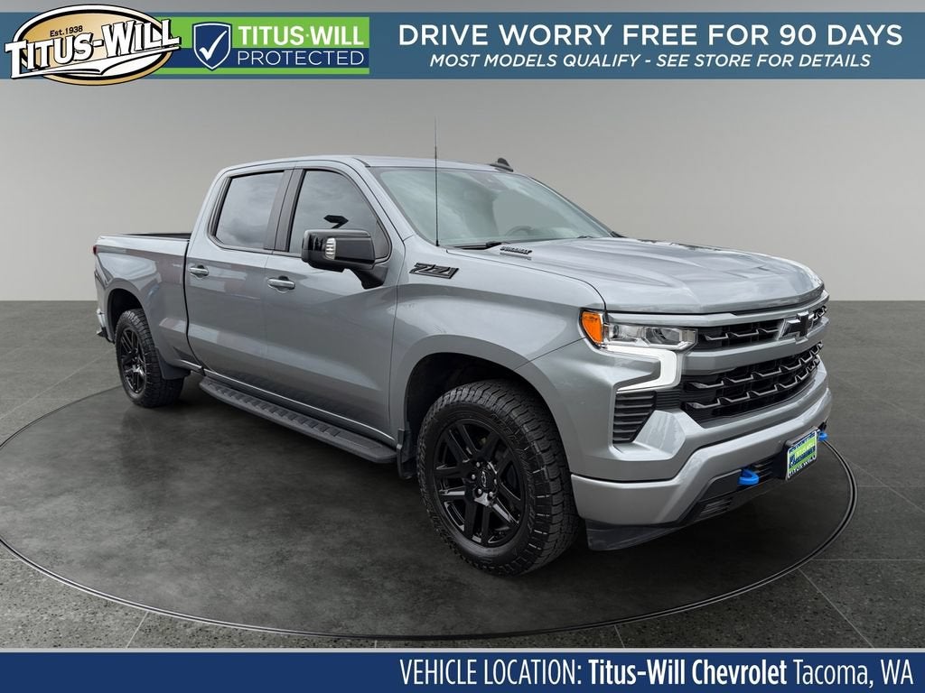 2023 Chevrolet Silverado 1500 RST in Sterling Gray Metallic — front three-quarter view