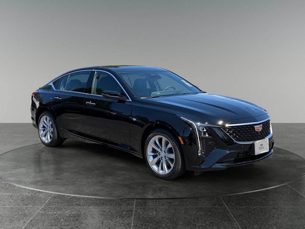2026 Cadillac CT5 Premium Luxury in Black Raven — front three-quarter view