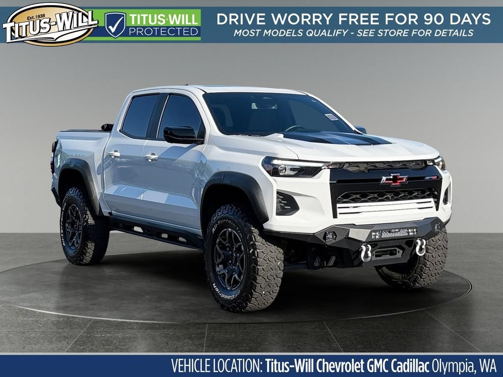 2024 Chevrolet Colorado ZR2 in Summit White — front three-quarter view