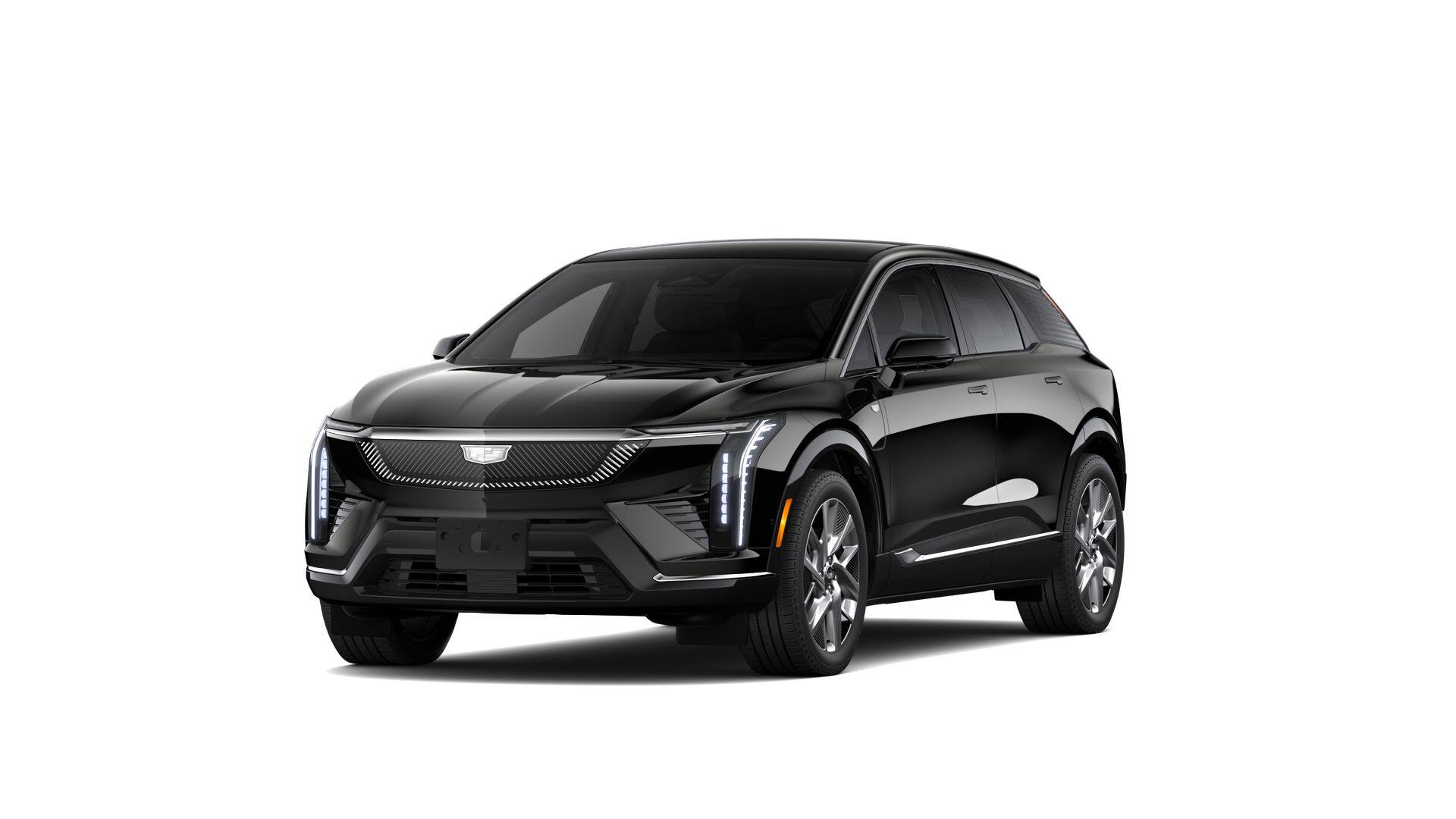 2027 Cadillac OPTIQ Luxury in Black Raven — front three-quarter view