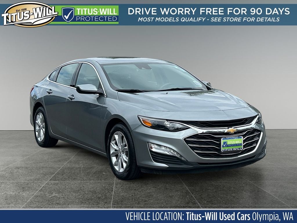 2023 Chevrolet Malibu LT 1LT in Gray — front three-quarter view