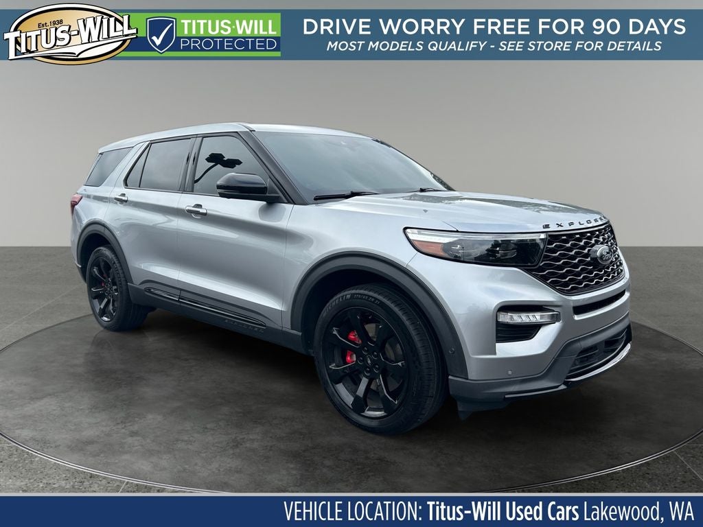 2022 Ford Explorer ST in Silver Metallic — front three-quarter view