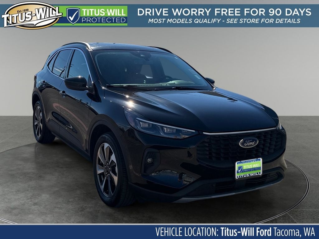 2025 Ford Escape Platinum in Black — front three-quarter view