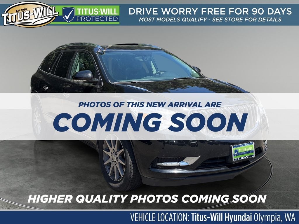 2016 Buick Enclave Leather Group in Black — front three-quarter view