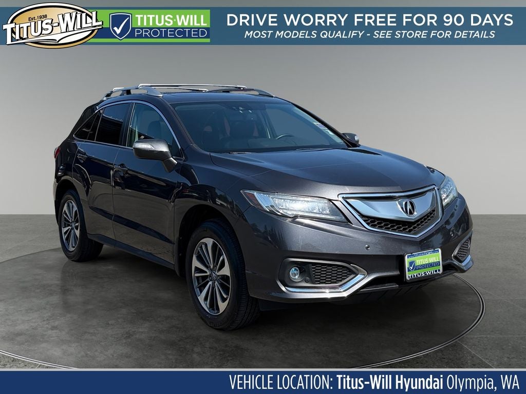 2016 Acura RDX Base AWD w/Advance Package in Gray — front three-quarter view