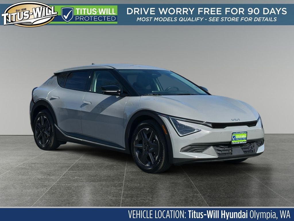 2025 Kia EV6 Light in Wolf Gray — front three-quarter view