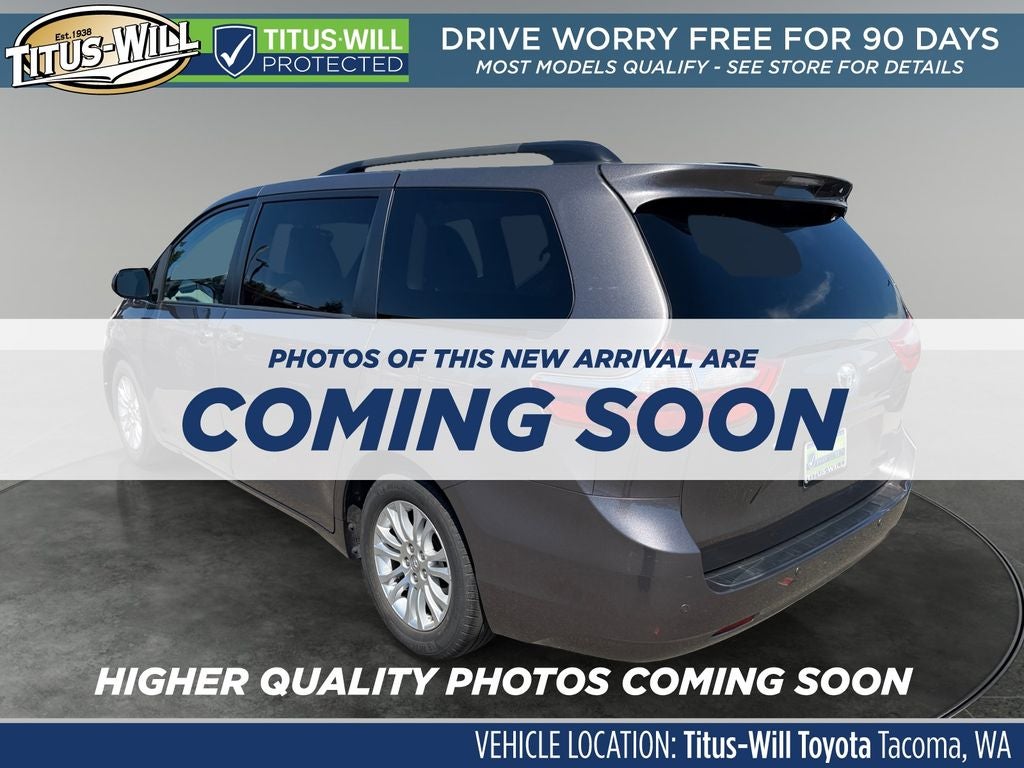 2015 Toyota Sienna — rear three-quarter view