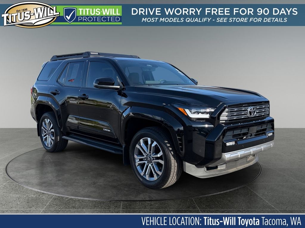 2026 Toyota 4Runner Limited in Black — front three-quarter view