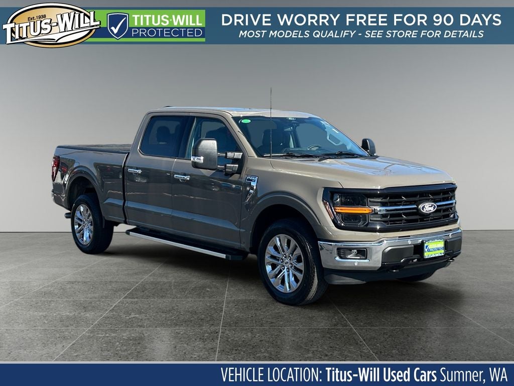 2025 Ford F-150 XLT in Gray — front three-quarter view